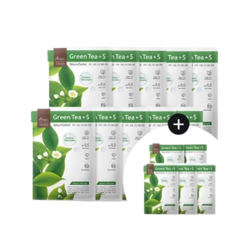 ARIUL Seven Days Mask Green Tea S 10 Sheets + 5 Sheets Set