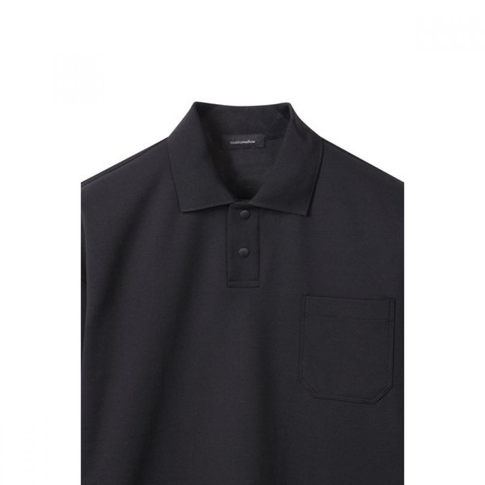 Customellow Oversized Polo Black Cwtam25511bkx