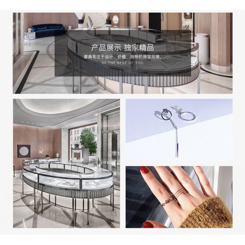 Turquoise Minimalist Stackable Ring Women Thin Index Finger Light Luxury Jewelry