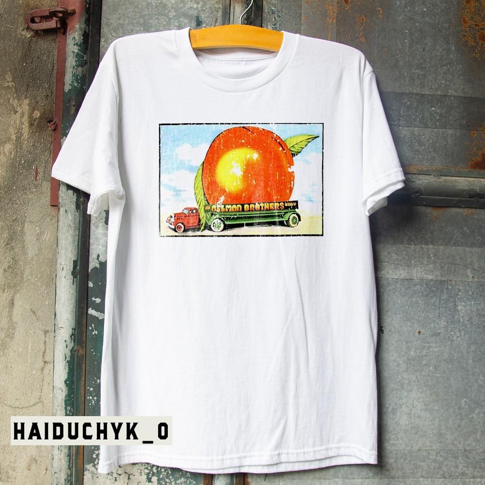 Allman Brothers Men s Distressed Eat A Peach Unisex WhiteT-shirt S-5XL Unisex T-Shirt XL