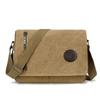 Q Men's Large Capacity Canvas Shoulder Bag - Business Casual Crossbody Briefcase