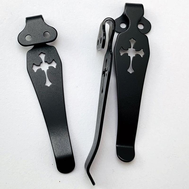1 piece Titanium Alloy TC4 Knife Pocket Clamp Back Clip for Paramilitary2 C81 Para3  C10 C11 Police Bradley DIY