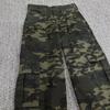 JYL Men's Camo Cargo Jeans Vintage Multi-Pocket Loose Wide-Leg Straight Denim