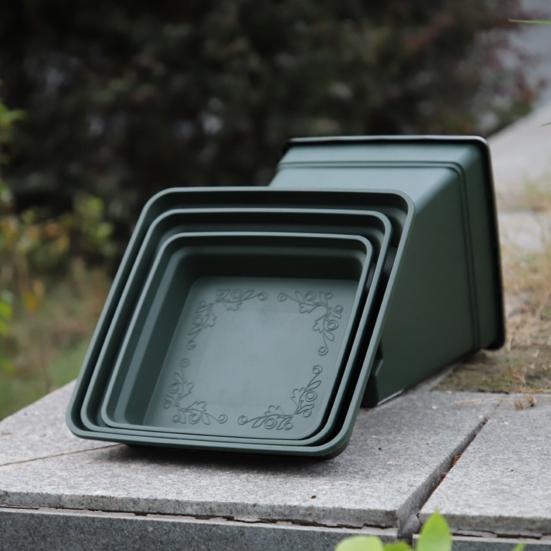 Plant Saucer Square High Density Plastic Drip Tray Indoor Outdoor Garden