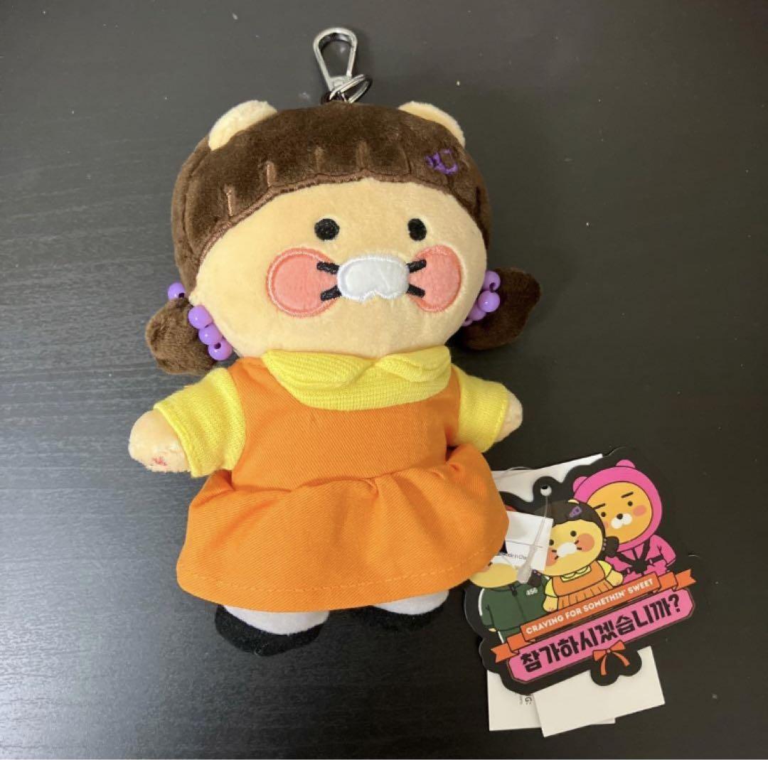 

[Б/У] Игра в кальмара Плюшевый брелок Kakao Friends Эксклюзив из Кореи