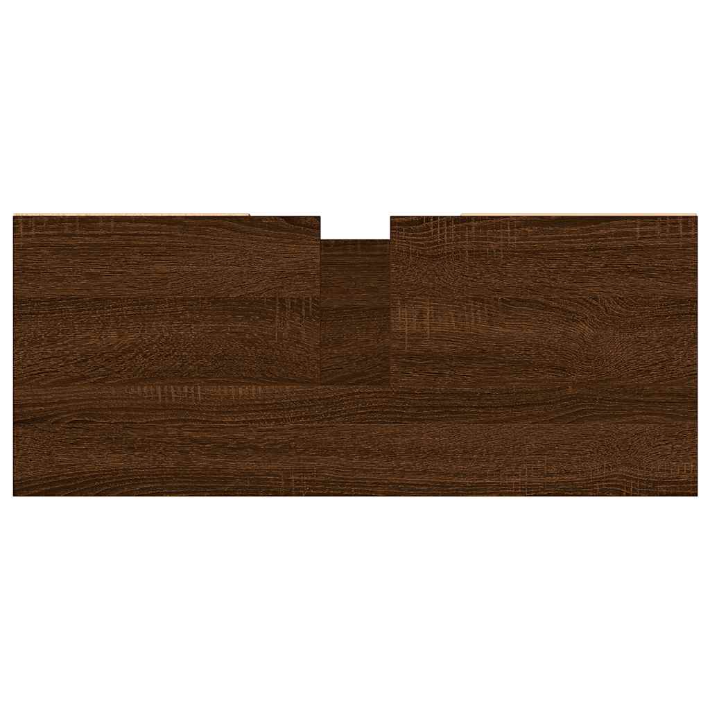 Bathroom Cabinet Brown Oak Effect 80 x 33 x 60 cm Engineered Wood