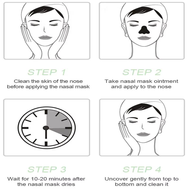 Masque anti-points noirs au charbon de bambou, rétrécit les pores, élimine l'acné et les points noirs, nettoie le nez, masque peel-off noir, soin de la peau