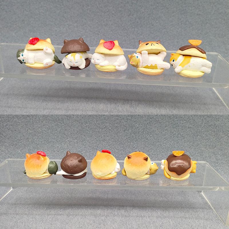 Mofusand Burger Cat Series  Cute Heal Animal Diy Desktop Ornament Model Toy For Kidss  Surprise Peripheral Fun Gifts
