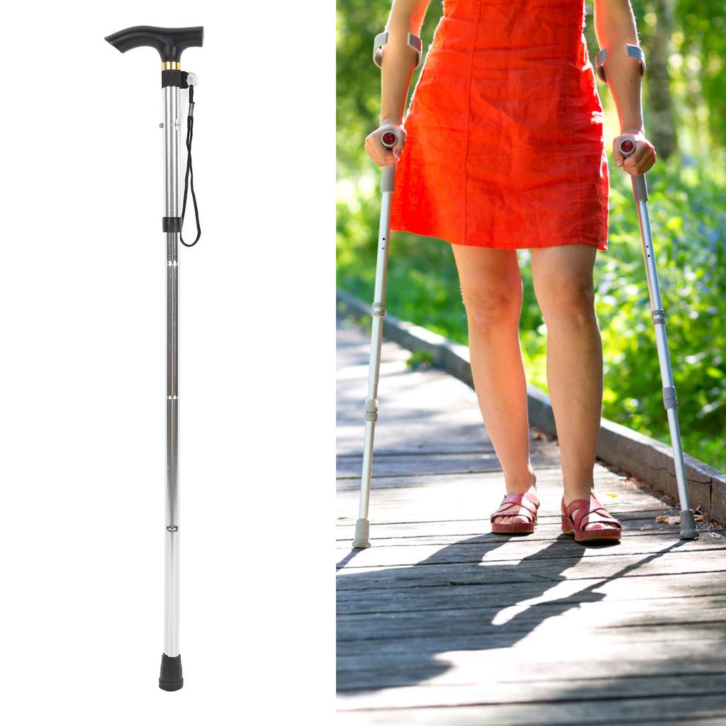 Αναδιπλούμενος Μπαστούνι Κράματος Αλουμινίου Πεζοπορία Ορειβασία Αναδιπλούμενο Μπαστούνι για Ηλικιωμένους Άτομα με Αναπηρία Άνδρες Γυναίκες