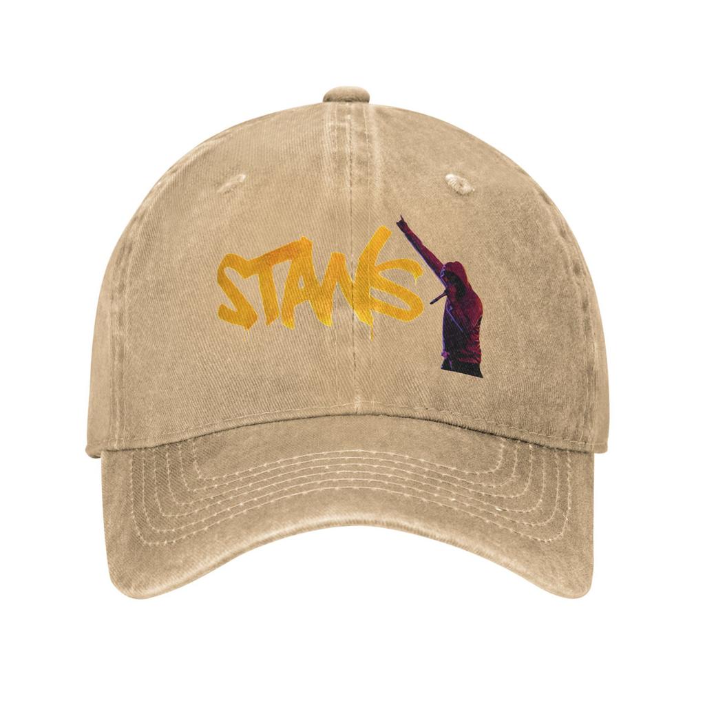 Men Women EMINEM STANS Print Hats Classic Distressed Washed Baseball Cap Adjustable