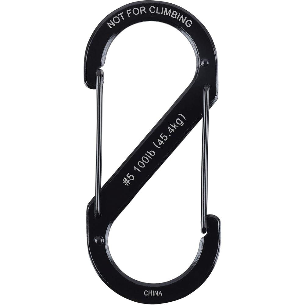 Nite Ize S-Biner Stainless Steel Carabiner #5 Black 3.5 in (8.9 cm) Multi-Use Clip