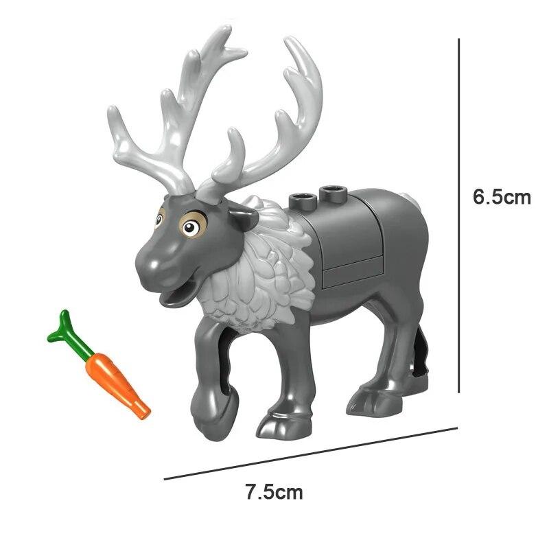

MOC Животные Строительные блоки для детей Акула Кит Олень Тигр Панда Модель Конструкторы DIY Игрушки Совместимые классические кирпичи Детские игрушки