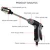Alloy High Pressure Car Wash Water Gun with Rubber Handle Long Pole Metal Extension for Household Garden Watering