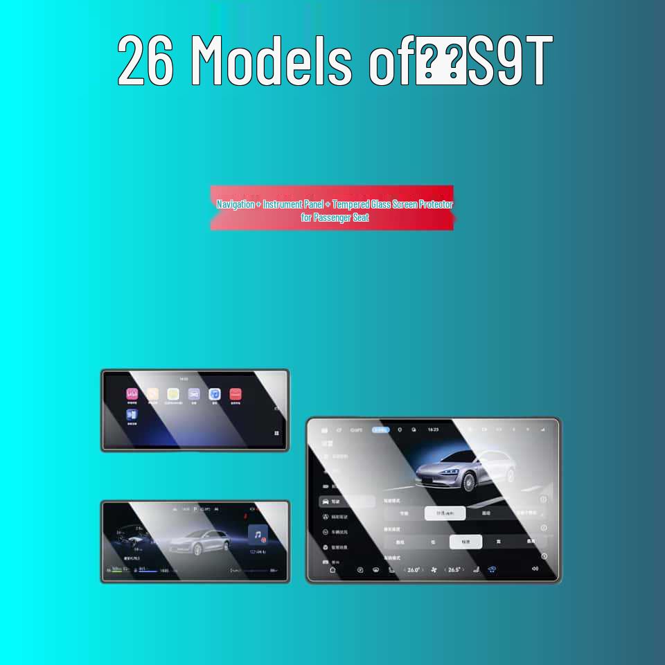Tempered Glass Screen Protector for 26 Enjoy S9T Models, Car Control Navigation Sticker, Interior Modification Accessories