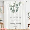 2pcs 2D Flat Printing Party Curtain Eucalyptus New Mercies Morning Polyester Without Electricity Family Party Perfect for Living