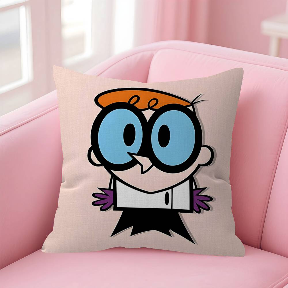 Cartoon DDexters LLaboratory Cushion Cover Decorative Pillow Sofa Home Decor Case Pillow Cases