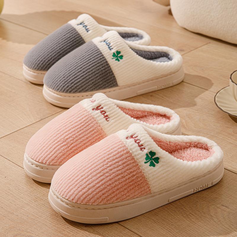 Baotou Cotton Slippers Autumn and Winter Outer Wear 2025 New Indoor Home Non-slip Soft Bottom Plush Slippers