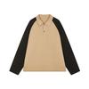 Men's H-Type Polo Collar Long Sleeve Pullover Sweatshirt