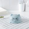 Large Cartoon Soap Dish with Lid - Drainable, Oval Plastic Holder for Bathroom Essentials, Soap Box, Nordic Style