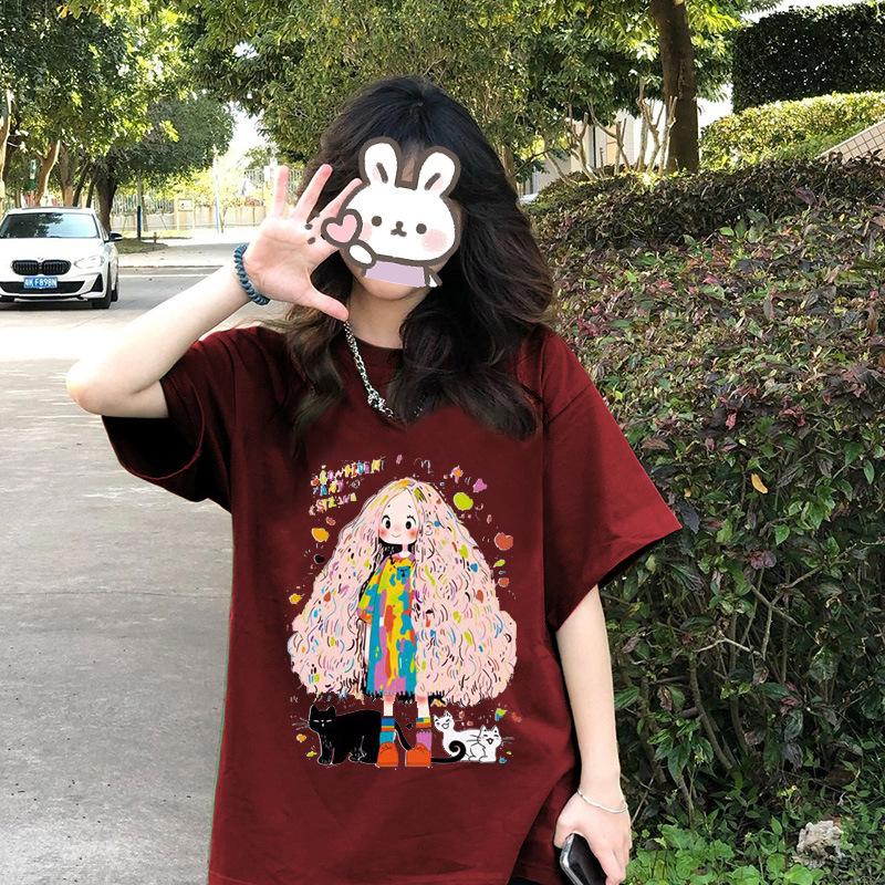 VEZFAA Damenmode Casual Sommer Frühling Kurzarm O-Ausschnitt Blusen & Hemden