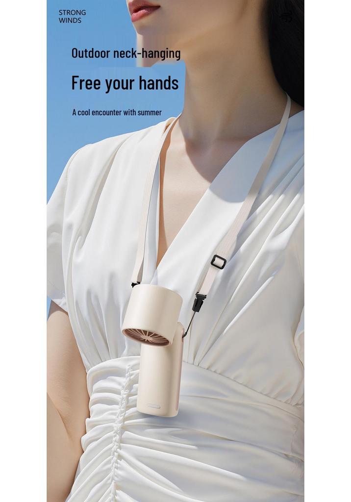 Portable High-Speed Turbine Mini Fan: USB-Powered Handheld, Desktop & Neck-Hanging with Long Battery Life