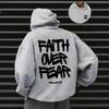 Men's Letter Print Hooded Sweatshirt with Velvet, Warm Casual Autumn/Winter Hoodie Jacket