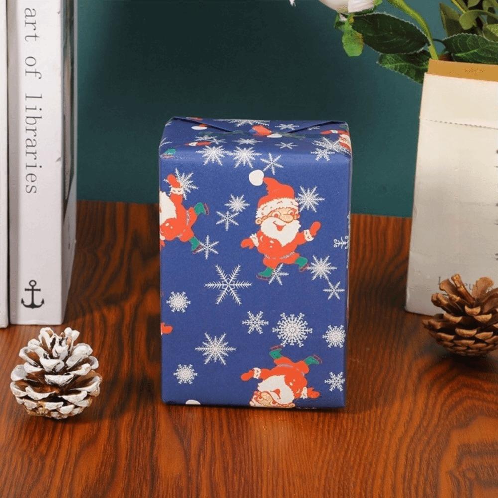 5PCS Assorted Christmas Theme Christmas Wrapping Paper Santa Gift Wrap Sheet Bouquet Wrapping