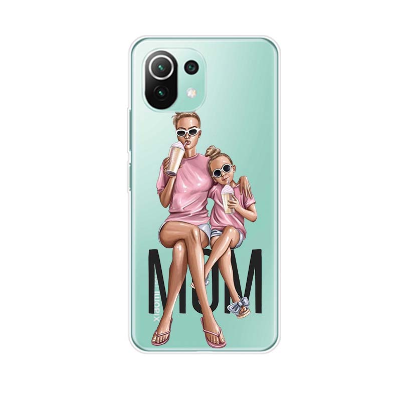 

Семейная мама малышка папа мягкий силиконовый покрытие для Xiaomi Mi Примечание 11 11i 10i 10t 10 9t 9 Se lite pro Ultra Phone Case Xiaomi 11 Ultra