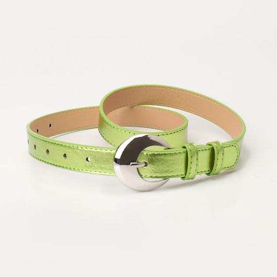 Women Belt Adjustable Length Imitation Leather Waistband with Alloy Buckle Dresses Shirts Tops Waist Belt