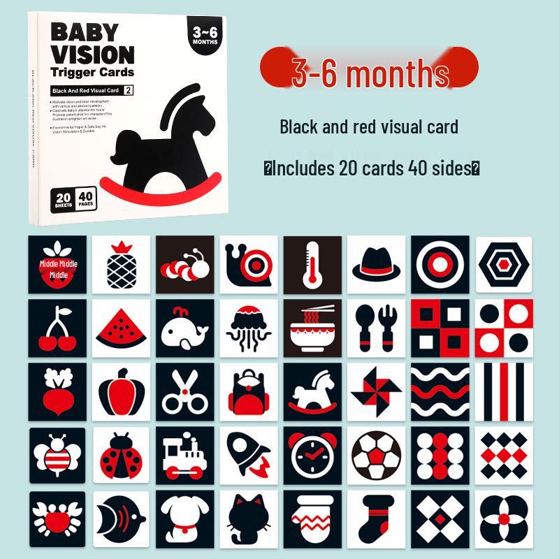 

Детские когнитивные обучающие карточки: Веселое, черно-белое визуальное стимулирование для возраста 3+