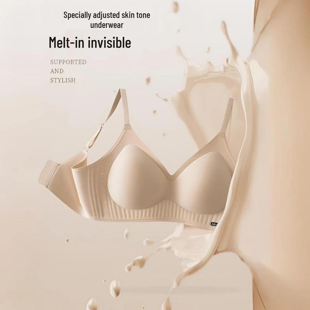 Seamless Wire-Free Uplift Bra: Soft, Supportive, Anti-Sagging Lingerie for Women.