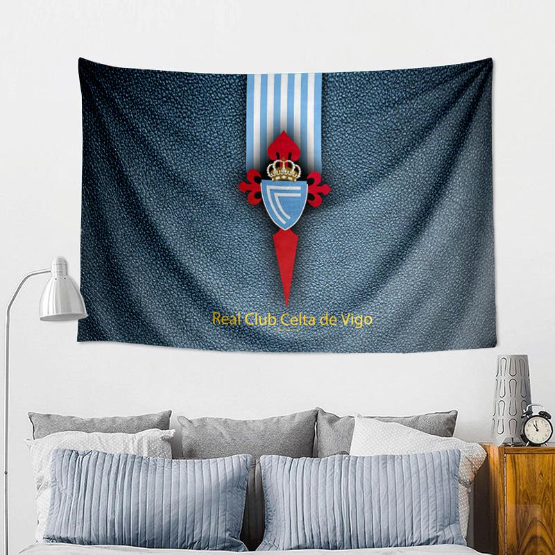 Celta Vigo Crest Glowing Tapestry, Unique Design Tapestry, Wall Decor for Bedroom,Livingroom, Playroom,Heartwarming Fan Holiday Gifts