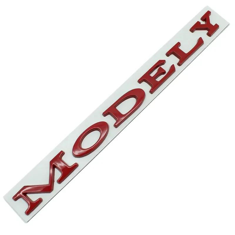 Car Sticker Model Y Logo Sticker for Tesla ModelY Creative Letter Stickers Tail Trunk 3D Zinc Alloy Emblem Badge Styling Car Mod