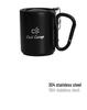 Outdoor Double-Layer Stainless Steel Camping Cup - Insulated Anti-Scald for Coffee, Tea, Wine, with Mountaineering Hook.