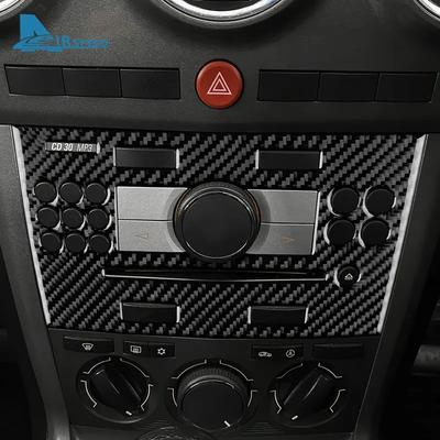 Vauxhall Opel Astra H MK5 2004 2005 2006 2007 2008 2009 2010 Sol Direksiyon Sağ Direksiyon Araç CD Klima Çerçeve Paneli İçin Gerçek Yumuşak Karbon Fiber Çıkartma