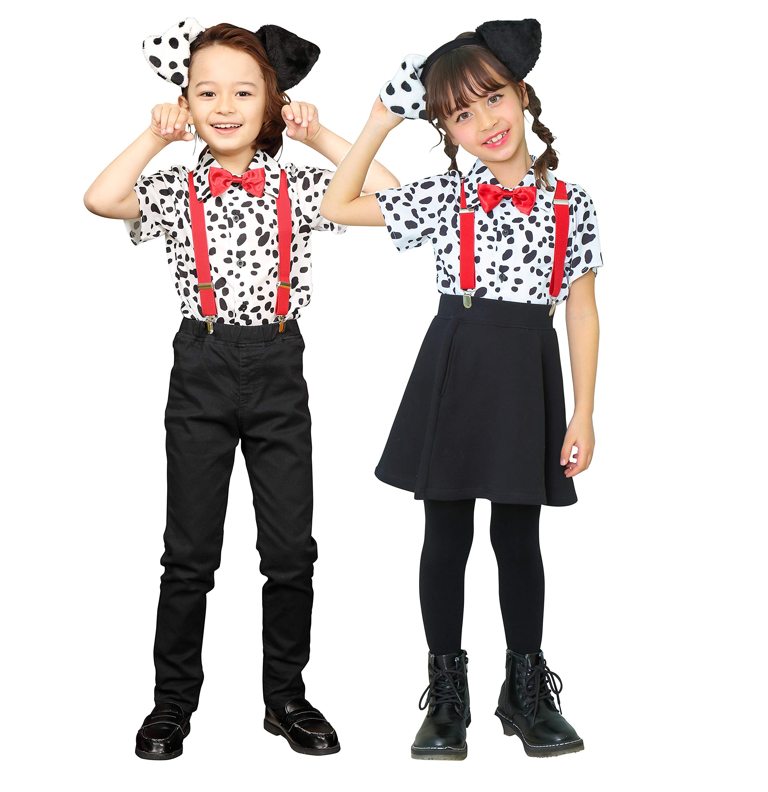 Clearstone Animal Shirt, Cosplay, Halloween, Dalmatian Shirt for Kids, 140cm, Unisex, Black