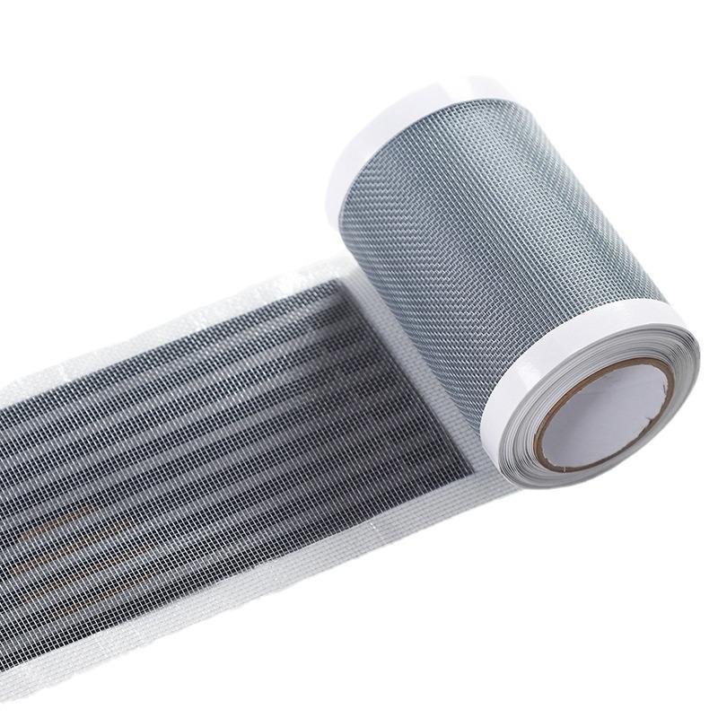 1pc 5m/196.85in Cuttable Shower Drain Hair Catcher Self-Adhesive Floor Drain Stickers Disposable Mesh Bathroom Kitchen Sink 7cmx5m
