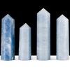 Natural Celestine Crystal Column Single Point Wand Home Decor Crafts Figurines Blue Celestite Hexagonal Prism Yoga Meditation