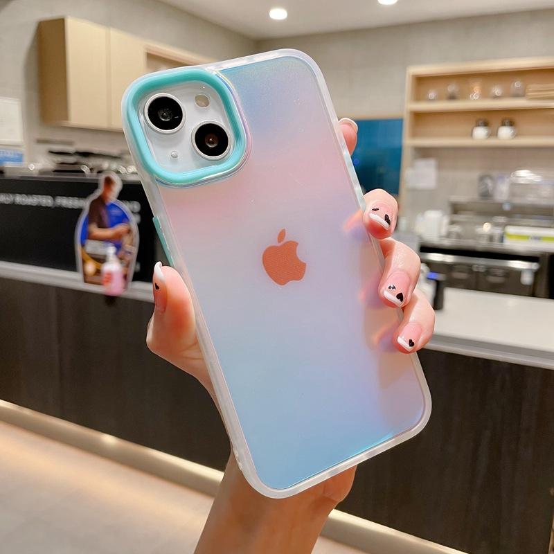 Laser Matt Geeignet für IPhone 15 Handyhülle Apple 13 Farbverlauf Anti-Fingerabdruck 14 mit Liebe Sturzsichere Schutzhülle