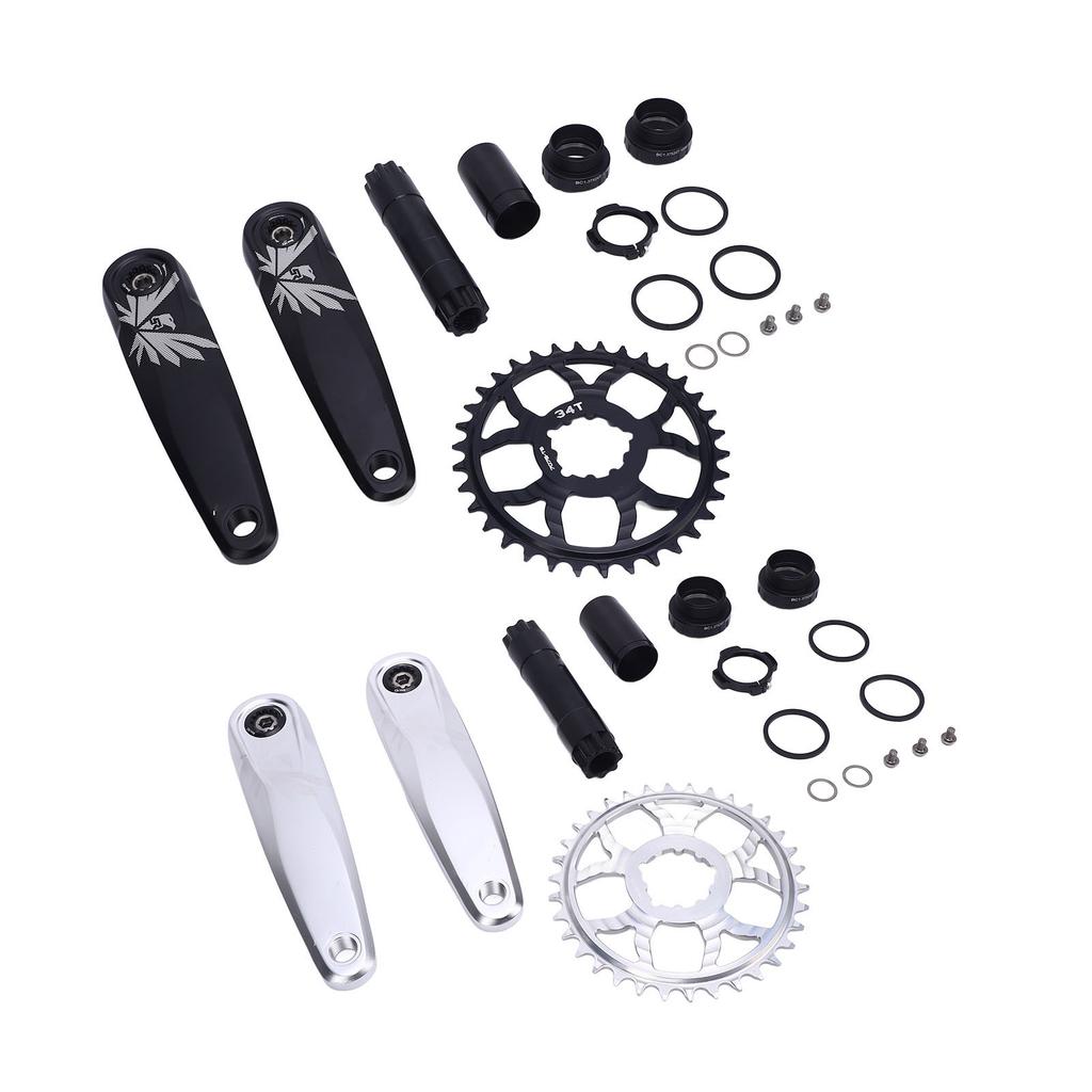 Bike Crank Arm Set Aluminum DUB Hollow Split Narrow Wide Chainring Crank Set for Mountain Bikes
