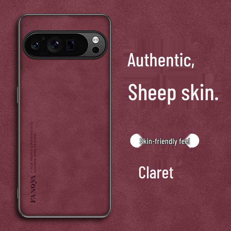Pixel9Pro XL Leather Phone Case for Google 8A Pixel9A - Sheepskin Protective Cover
