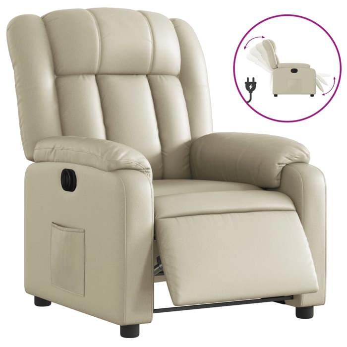 VidaXL Fauteuil Inclinable Électrique, Chaise de Relaxation avec Dossier, Siège avec Accoudoirs, Fauteuil TV de Salon, 3205251