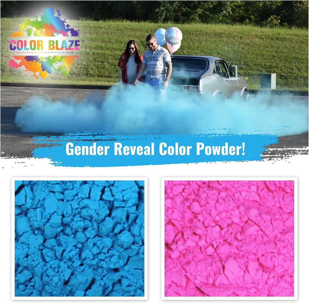 2 Pfund Baby Gender Reveal Pulver Farbiger Power für Junge oder Mädchen - Für Auto- & Motorrad-Burnout, Farbwerfen, Fotos