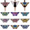 Bunte Schmetterlingsflügel Kostüm für Kinder Cosplay Kostüm Pixie Umhang Flügel Schmetterling Party Zubehör