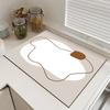 Coffee Dish Drain Pad VelveteenRubber Absorbent Dish Drying Mat Kitchen Bar Drain Pad Quick Dry Placemat Kitchen Accessories