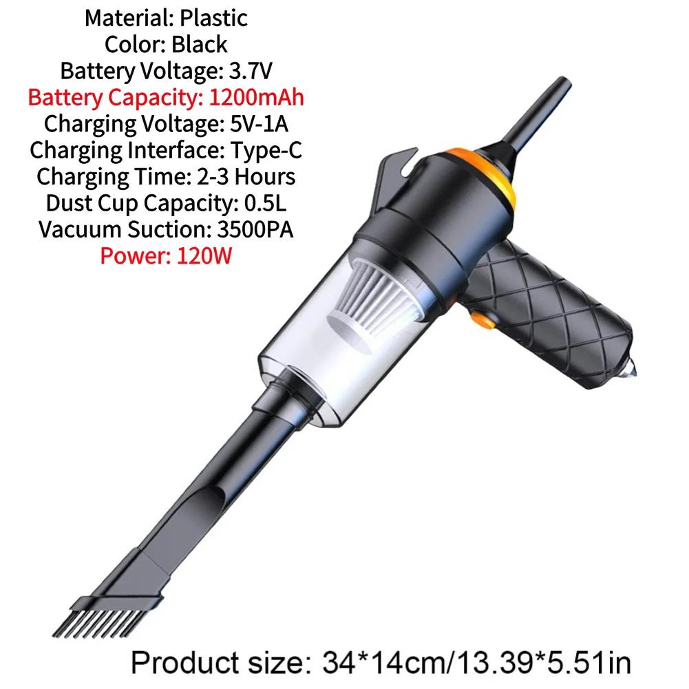 6 In 1 Car Vacuum Cleaner 3500PA Strong Suction Blowing Suction Car Cleaner Mini Handheld Cleaner for Car Home Keyboard Cleaning
