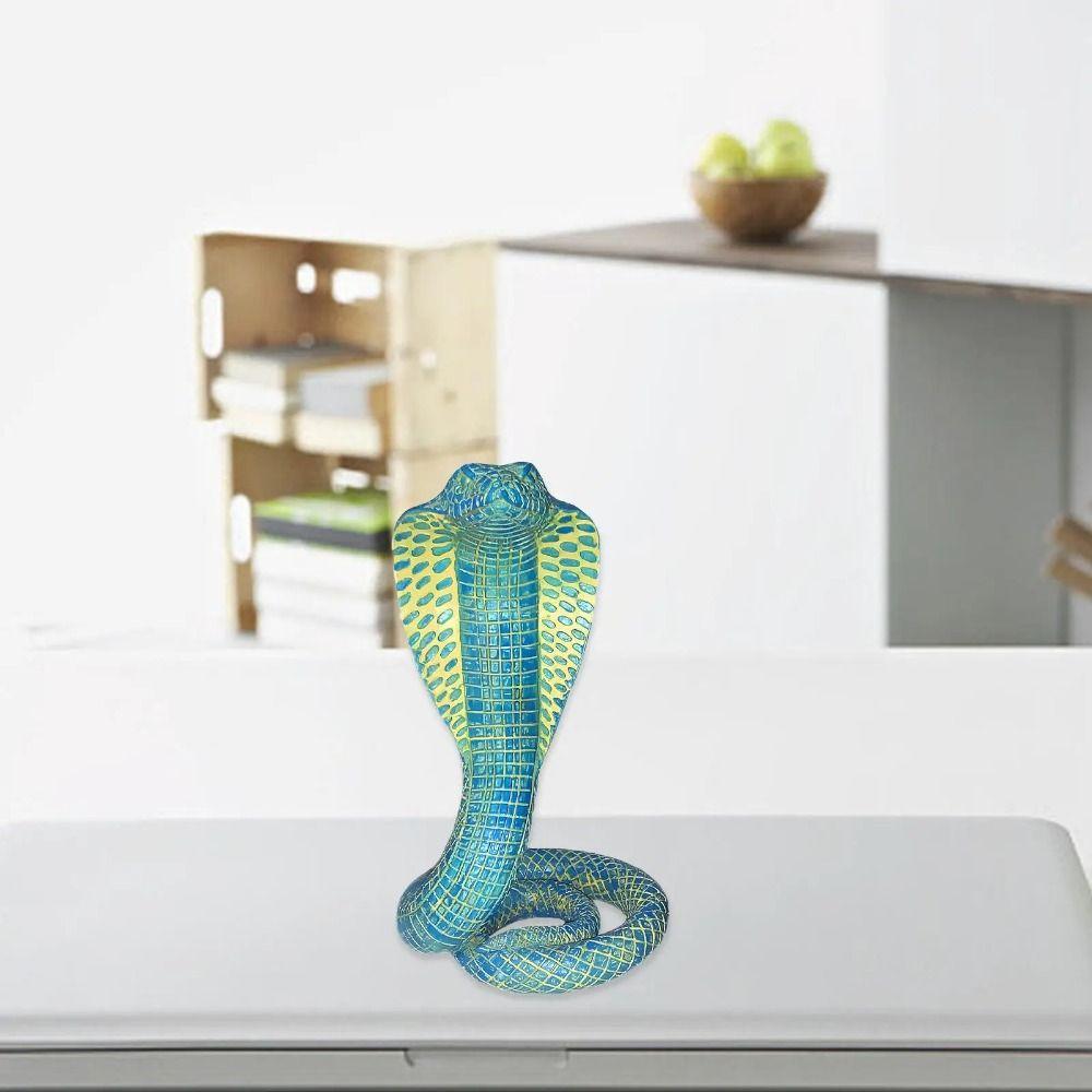 Scales Simulated Cobra Figure Lifelike Animal Simulation Model 3D Cobra Model Toy  Halloween
