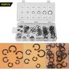 100pcs Black C Clips Snap Circlip Clip Shop Assortment Internal External Lock Retaining Kit for Industrial Fasteners 11mm - 21mm 6 Sizes with Box