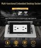 Concealed Silver Pop-up Thailand Desktop Power Socket 16A US Standard for Office Desk