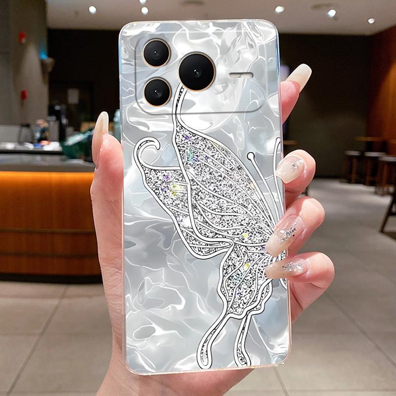 For Honor Power 2 Case Clear Cover Luxury Fashion Butterfly Flower Soft TPU Silicone Casing for Honor Power2 SER-AN00 Phone Case